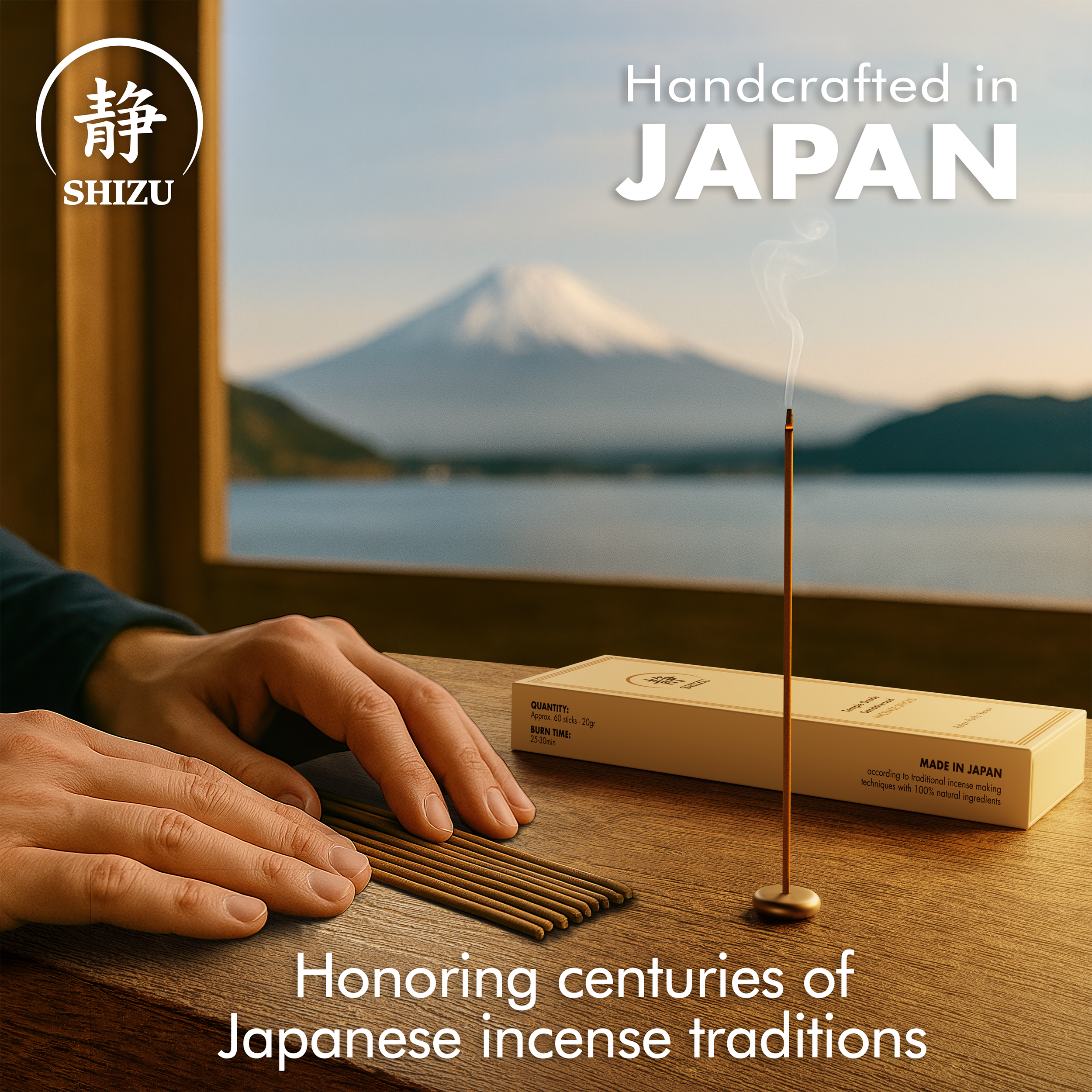 Temple Grade Sandalwood Incense Sticks - Japanese Incense Gift Set - Image 7